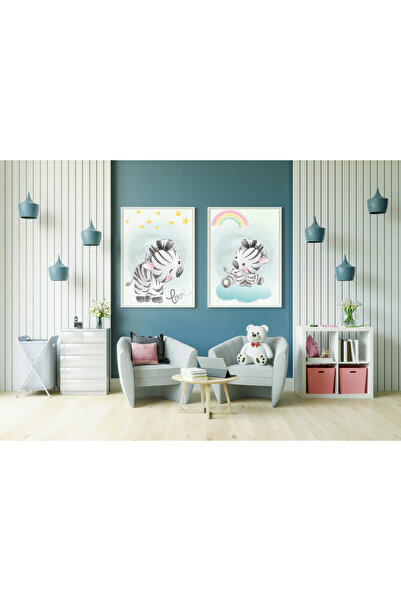 Postifull Set de 3 picturi pentru camera bebelușului, decor de perete pentru ...