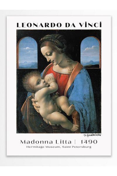 Postifull Αφίσα τοίχου Leonardo Da Vinci - Σειρά Art - Χοντρό χαρτί - Χωρίς πλαίσιο