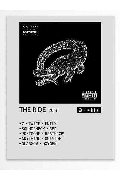 Postifull Αφίσα άλμπουμ Polaroid συμβατή με Spotify - Διακόσμηση τοίχου - Χαρτί με παχιά επίστρωση - Χωρίς πλαίσιο