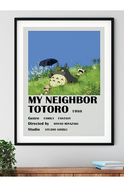 Postifull Αφίσα Anime My Neighbor Totoro - Διακόσμηση τοίχου Anime And Manga - Χωρίς πλαίσιο - Χαρτί με παχύ χρώμα