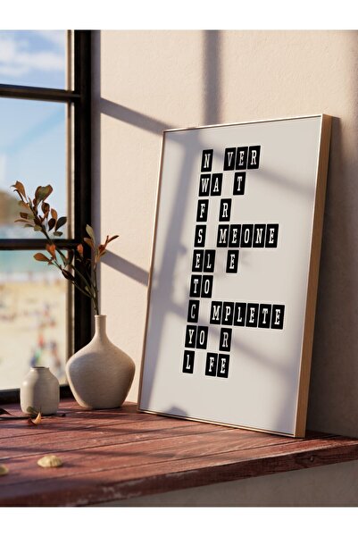 Postifull Pictură murală estetică - Poster de perete - Decor de perete cu litere - Fără încadrare - Hârtie de artă groasă