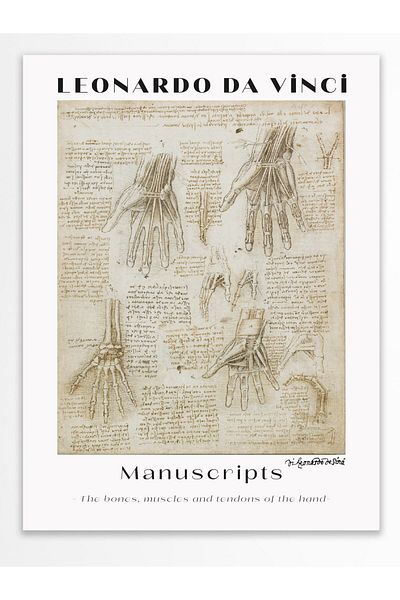 Postifull Αφίσα τοίχου Leonardo Da Vinci - Σειρά Art - Χοντρό χαρτί - Χωρίς πλαίσιο