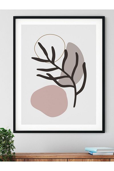 Postifull Pictură murală botanică și estetică, poster fără încadrare, decor de perete pentru living, bucătărie și birou