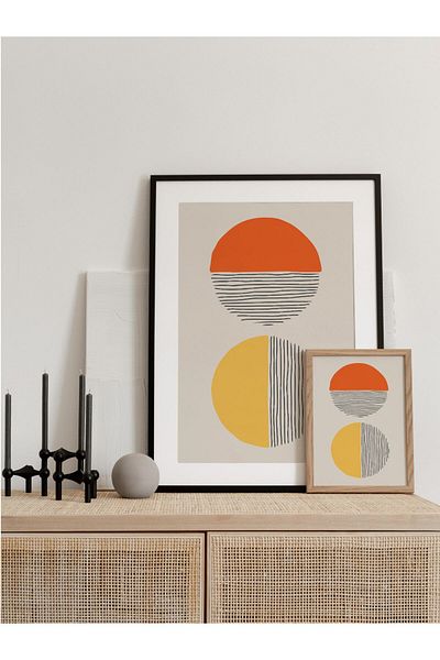 Postifull Minimal and Aesthetic Wall Painting, Frameless Poster, Living Room, Kitchen and Office Wall Decoration