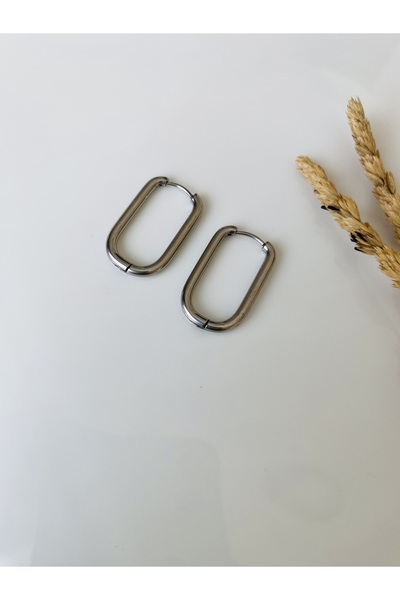 Fynbos Stainless Steel Rectangular Steel Earrings