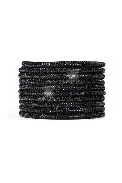 AiryFooT Crystal Stone Shiny Stone Boot and Shoe Laces Without Tips 120 Cm 1 Pair (Black)
