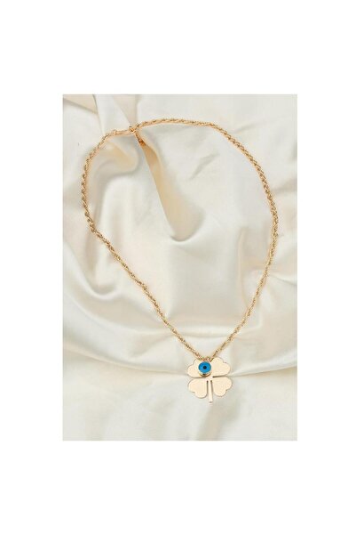 Bijustore Nazar Boncuklu Kadın Yonca Kolye