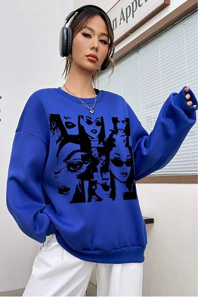 MODAGEN Sax Blue pentru femei, cu imprimeu cu ochi