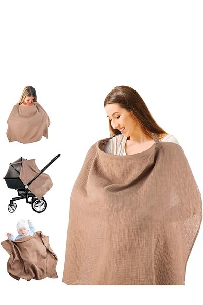 eyma home 100 βαμβακερές ποδιές μουσελίνας θηλασμού 4 στρώσεων (65×100cm)