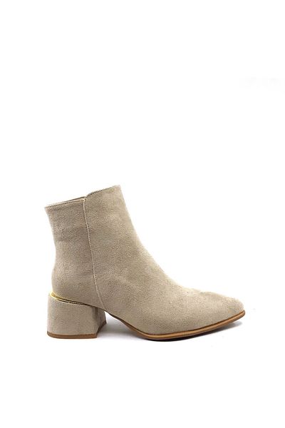 AYAKKABIMOOD Shoesmood Sb 3237 Skin Suede 5 cm Γυναικείες μπότες με τακούνι