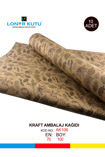 Kraft Kağıt Ambalaj Kağıdı Hediye Kağıdı Kraft Kutu Yılbaşı Çeyiz Paketleme Kağıdı 70x100 (10 ADET)