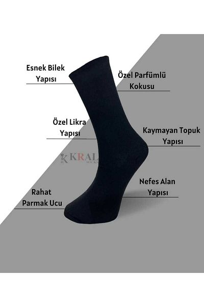 Gezen Çorap Унисекс класически памучни чорапи до глезена, чифт от 7 черни Skt7, в кутия, специално производство, устойчиви на пот, подарък, зестра