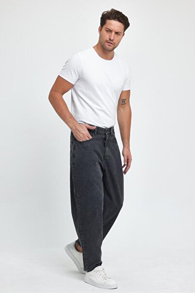 Lukas Siyah Kot Boyfriend Jeans