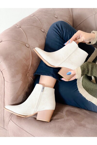 irmona DALİDA BEJ SÜET DALLAS WESTERN MİNİ BOT