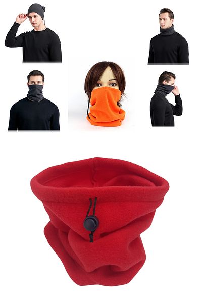 KYLE XM Polar Red Neck Collar Beanie Windbreaker Motorcycle Students Ski Multi-Purpose in Cold Weather