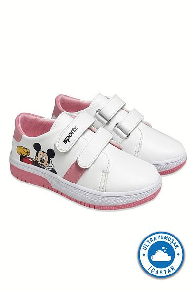 welissa Pantofi sport pentru copii alb roz