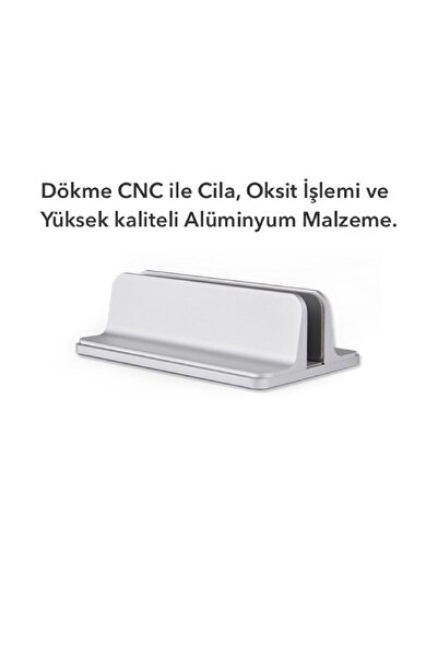 iDock Dikey Genişliği Ayarlı Laptop Macbook Bilgisayar Standı Silver