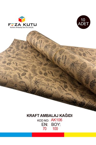 Feza Kutu Package Paper Kraft Paper Wrapping Paper Gift Paper New Year's Dowry Packaging Paper 70x100 (10 PCS)