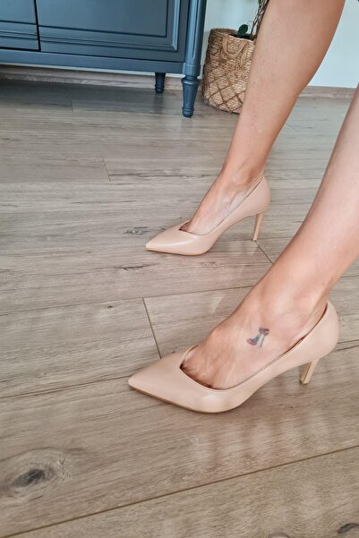 Topukla Footwear 036 468 Topukla Kadın Sivri Burun 8 cm Topuklu Klasik Stiletto