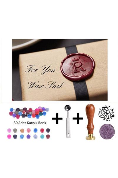 Magi Legend Retro Letter Seal Stamp For You + 30 Seal Candle + Melting Spoon
