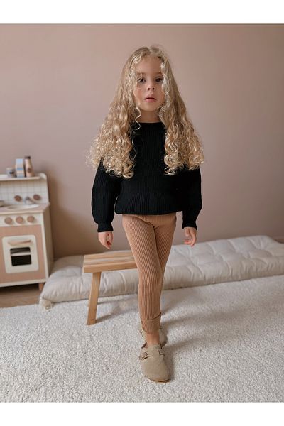 Magu Girls' Ribbed Knitwear Tights