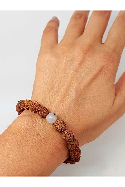 Yasamtohumu 8mm unisex narukvica od rudrakša sjemenki - beryl Sa kamenčićima