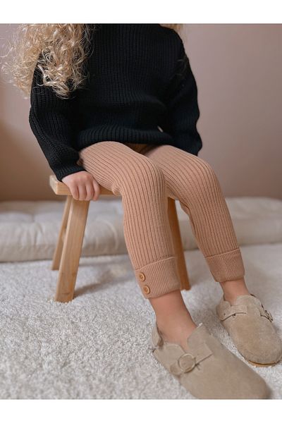 Magu Girls' Ribbed Knitwear Tights