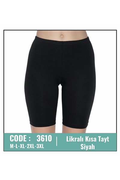 YILDIZ Pachet de 2 colanți scurti din bumbac Lycra pentru femei