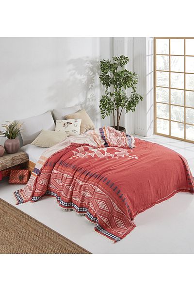 NAURA Concept Muslin Peshtemal Cotton Pique Bedspread