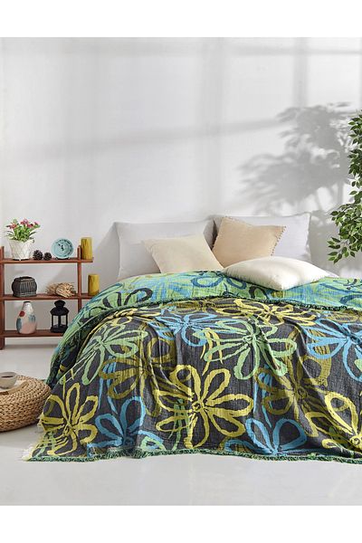NAURA Concept Muslin Peshtemal Cotton Pique Bedspread