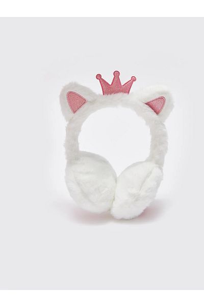 LC Waikiki LCW ACCESSORIES Girls' Plush Headphones with 3D Applique Detail