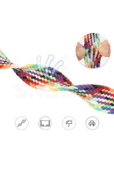 Sneezy Huawei Watch Fit 2 İle Uyumlu FiberLink Manyetik Tokalı Kumaş Örgü Kordon