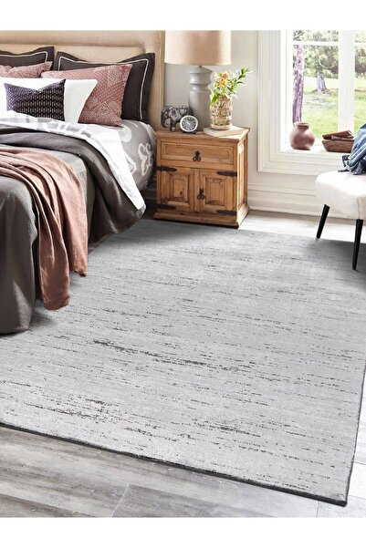 Linea Dokuma Mutfak Oturma Odası Yatak Odası Salon Halısı Antrasit Gri Nadide