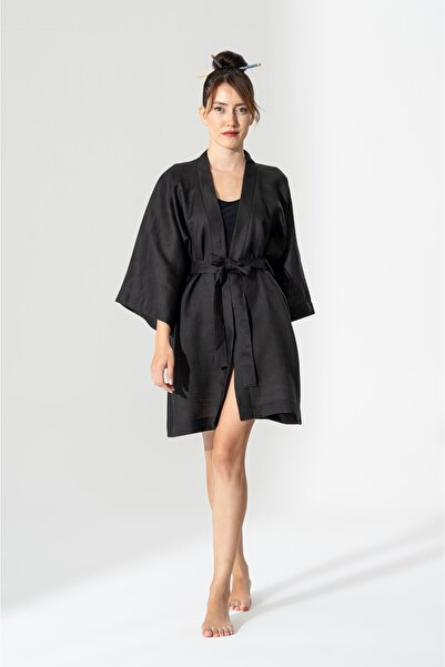 BEJ DOKU KETEN KİMONO / PAREO