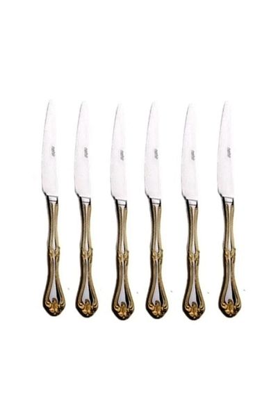 Nehir lalezar gold dinner knife set of 6 dinner knives gold
