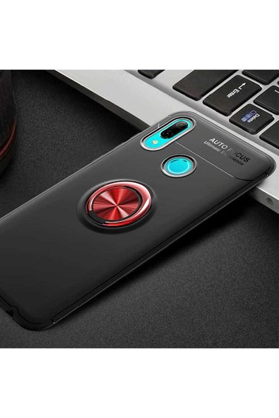 GRABONO Huawei Y6 2019 Case Tpu Silicone with Ring and Magnetic Car Holder
