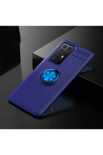 GRABONO جراب هواوي P40 Pro مصنوع من السيليكون TPU مع حلقة وحامل سيارة مغناطيسي