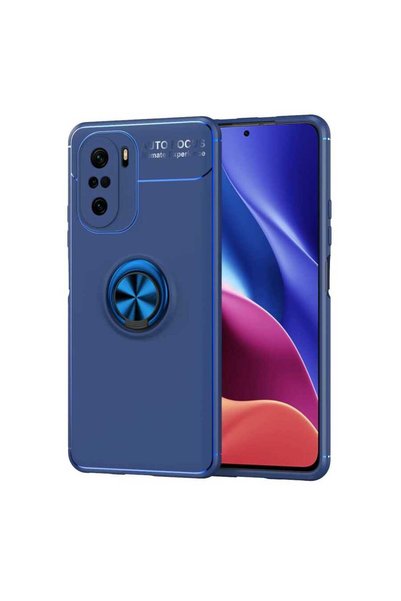 GRABONO Case for Xiaomi Poco F3 Tpu Silicone with Ring and Magnetic Car Holder