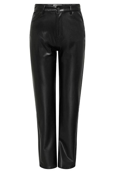 ONLY 15302649-fw Onlrıver-star Hw Str Faux Leat Pant Pnt Women's Trousers