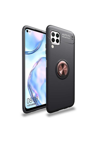 GRABONO Huawei P40 Lite Case Tpu Silicone with Ring and Magnetic Car Holder