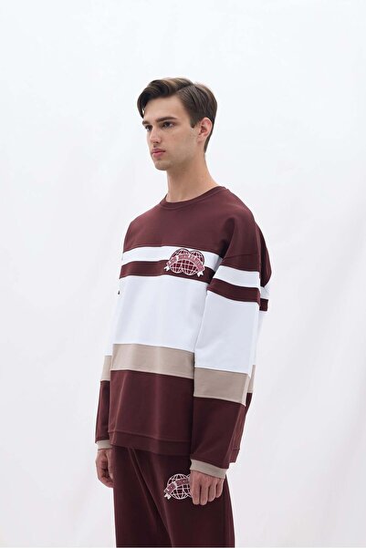 LES BENJAMINS LB MEN'S SOFT COLLEGE SWEAT COLLAGE SWEATSHIRT