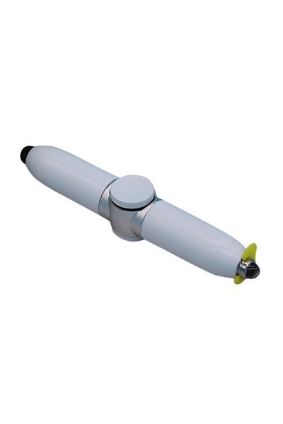 Profisher Ballpoint Pen Stress Wheel White with LED Light