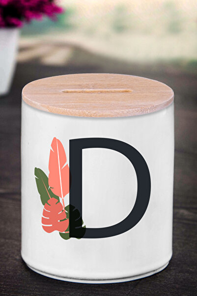 Bytwo Kasica prasica sa slovom D (KERAMIKA) - Prirodni cvet D - K274