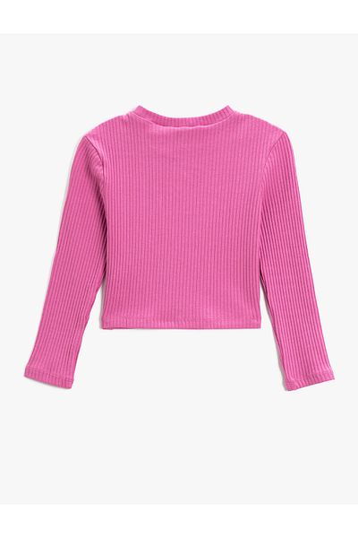 Koton Basic Crop Window Detailed T-Shirt Cotton