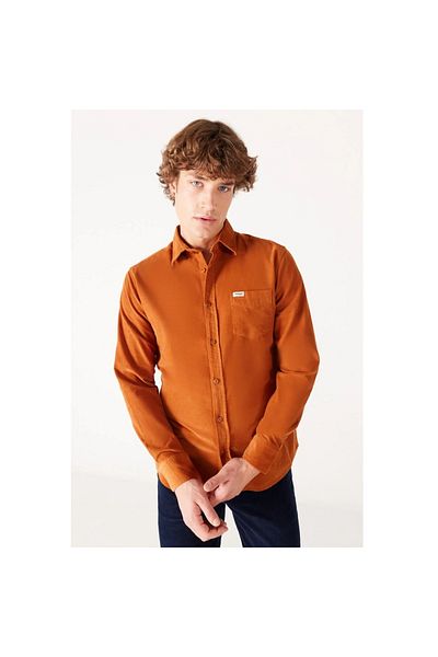 Wrangler orange shirt hot sale
