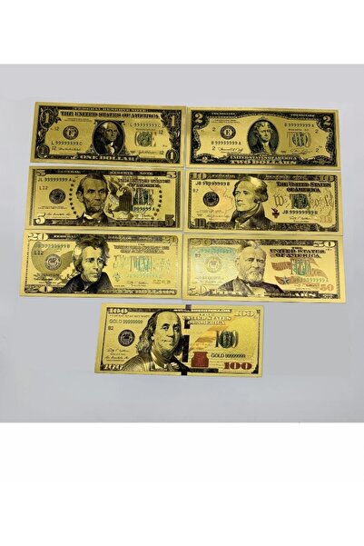 DS Market Altın Varaklı Fantasy Dolar Seti 7'li
