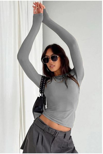 Look Kadıköy Crew Neck Basic Long Sleeve Body