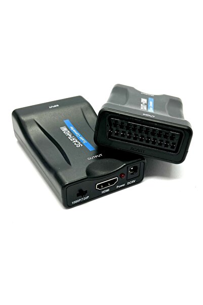 boblov SCART HDMI Kompozit Video Dönüştürücü + Ses Scart to Hdmi Çevirici Adaptörlü PAL/NTSC / SECAM
