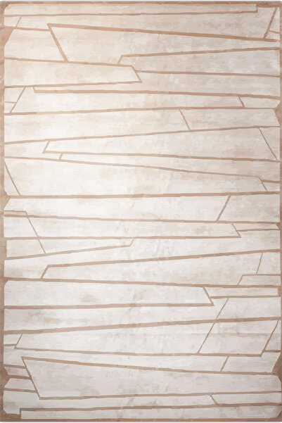 Rugs Modern Halı Mira Beige Powder Geometric Pattern Decorative Carpet Mira 1487