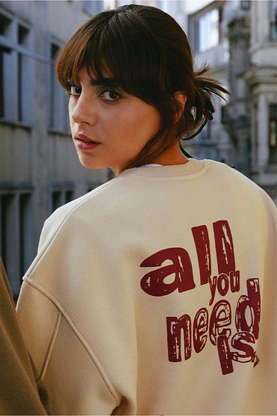 Eazy Co Hanorac gros unisex Camel, de dimensiuni mari, Eazy All You Need